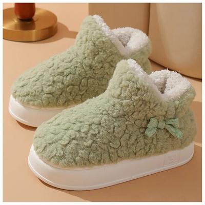 Теплые зимние женские ботинки, модная меховая женская верхняя одежда, лаконичный дизайн, женская домашняя хлопковая обувь с высоким берцем на платформе, новинка 2024 года