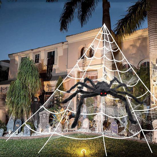 Halloween Giant Fake Spider Large Hairy Spider Decoration Scary Huge Furry Spider Prop Realistic Insect Toy for Halloween Party Yard Decor