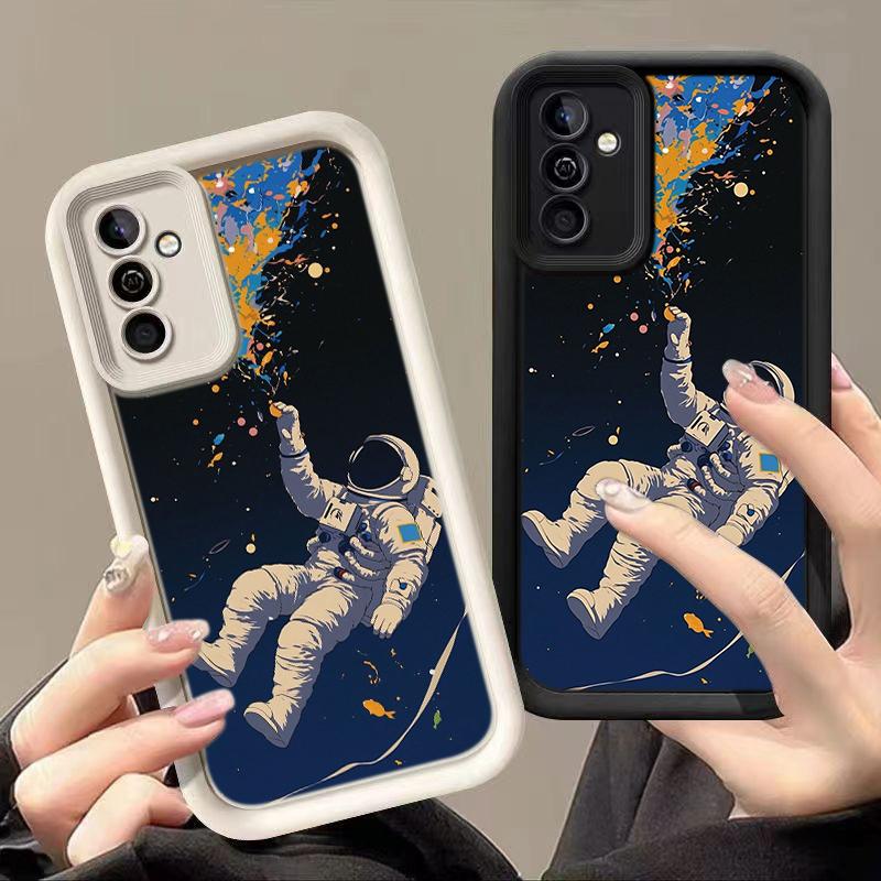 JT39 Астронавт Поп-арт Realme 14 15 Huawei Honor 70 90 Infinix Tecno itel Motorola Google Все Модели Ангельские глазки Мягкий ТПУ Чехол для Телефона