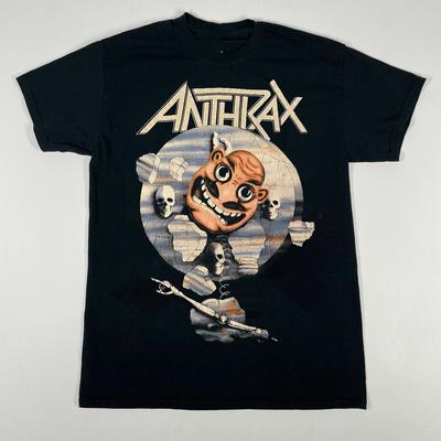 Коллекция ANTHRAX Футболка с коротким рукавом черная все размеры унисекс топы футболка