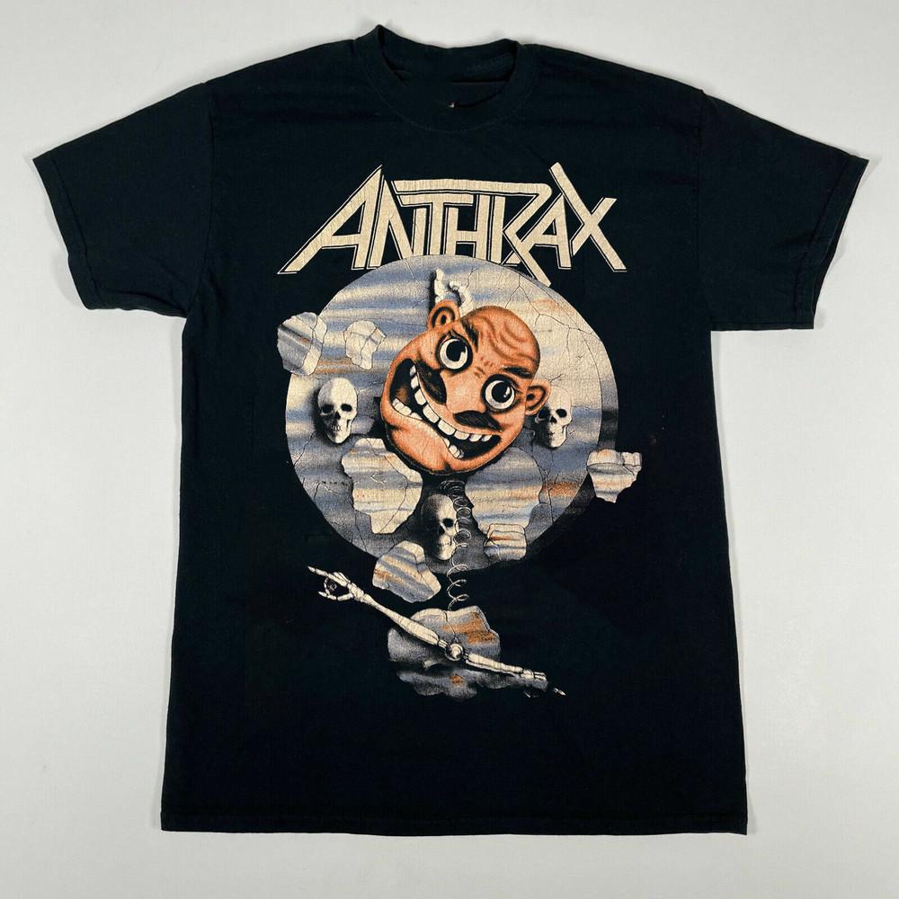 Коллекция ANTHRAX Футболка с коротким рукавом черная все размеры унисекс топы футболка