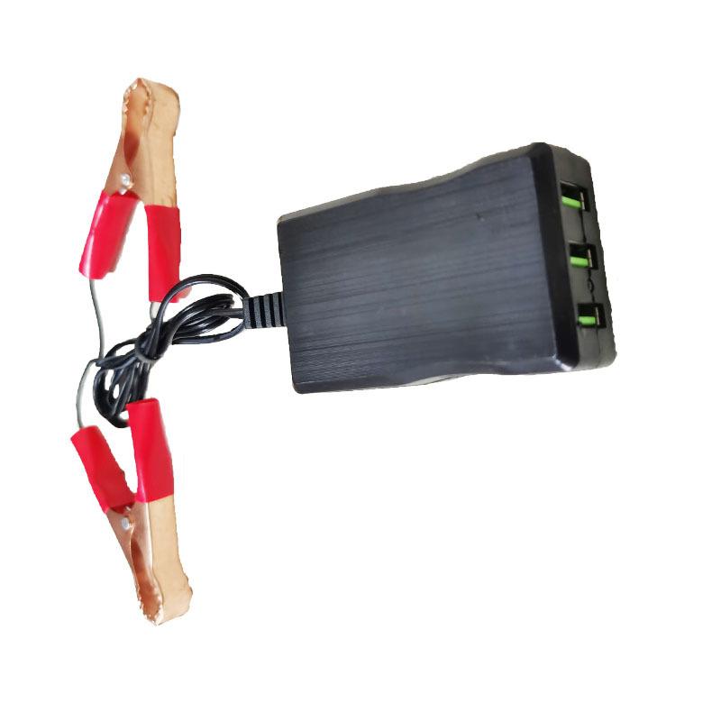 1 шт. Адаптер питания с зажимом для аккумулятора 12 В 24 В на 5 В, 3 USB-порта для зарядки мобильного телефона, аварийное USB-питание, высокая эффективность