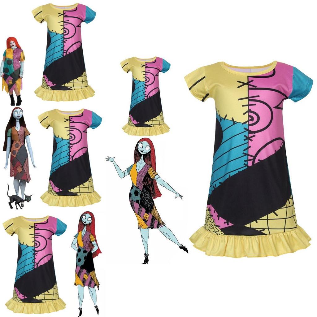 Whimsical Sally Costume From Nightmare Before Christmas Ideal For Kids Halloween Celebrations