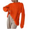 Fashion Women's Solid Color Long Sleeve Loose Round Neck Knitted Sweater Top