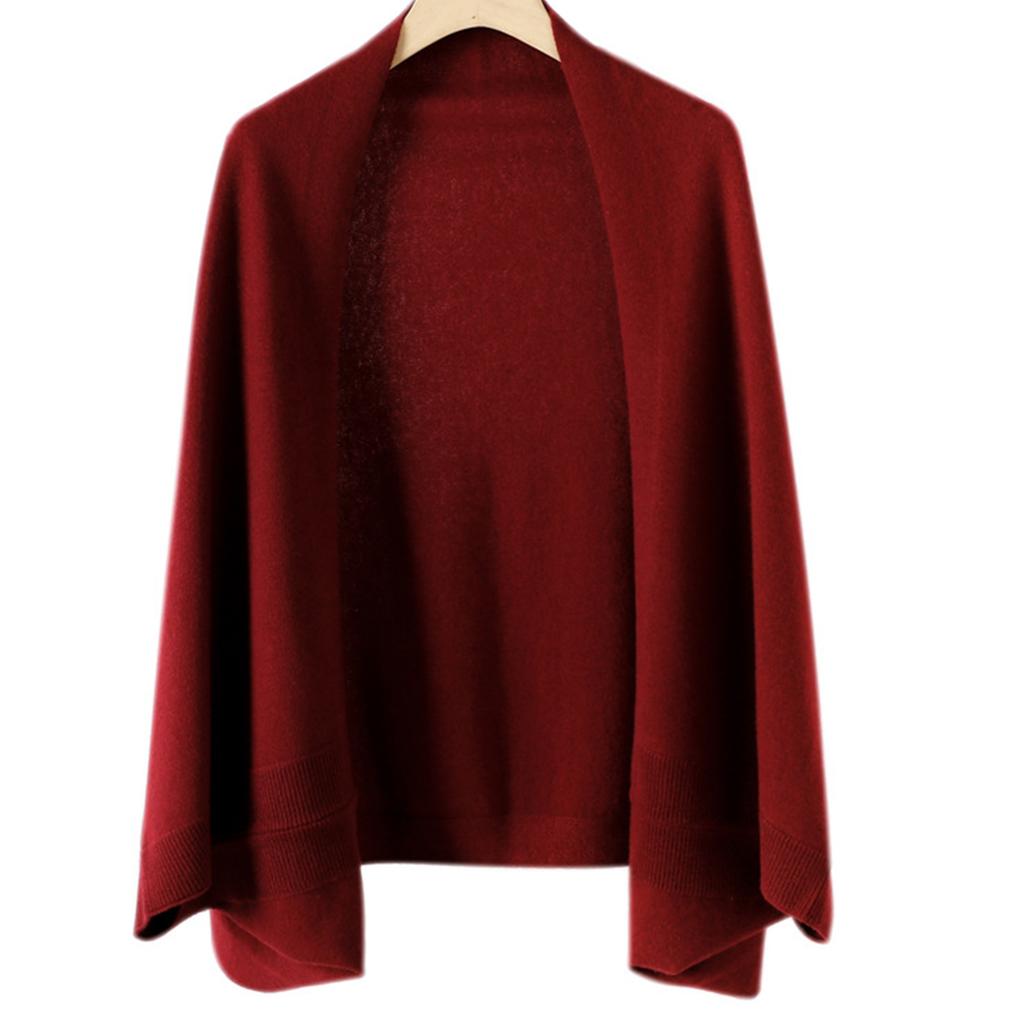 Ladies' Fashionable Cashmere Shawl Paired With Warm, Fashionable And Stylish High-end Knitted Cape Dual-use Scarf