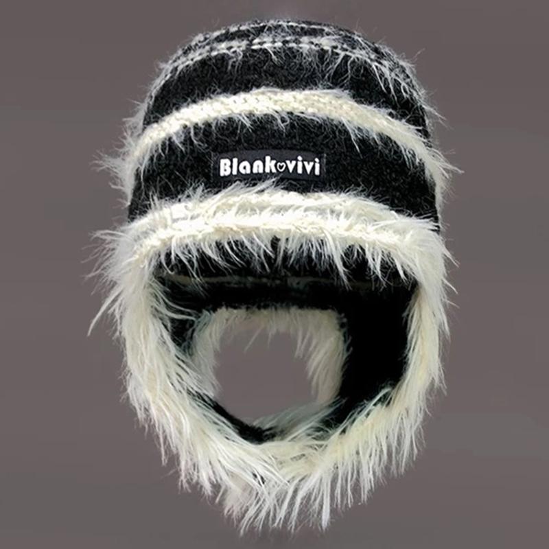 New Winter Dandy Hat Earflap Beanie Hat Fashion Keep Ear Warm Hats For Women Streetwear Multicolour Fur Hats For Girl