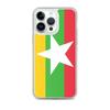 Coque iPhone - Multicolore - Drapeau Birmanie - Souple - TPU - Compatible iPhone 14 Pro Max