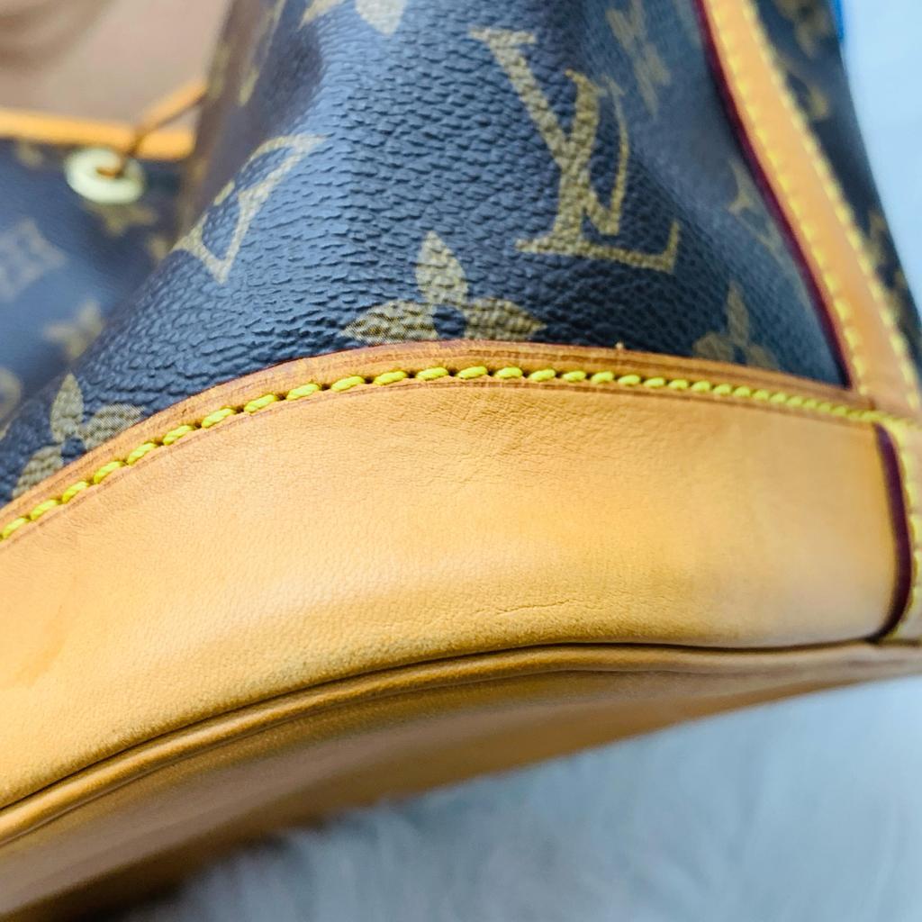 [Pre-Owned] Petit Noe Classic Monogram Drawstring Closure Coated Canvas With Leather Trim Bucket Bag - Excellent #RE4TMN