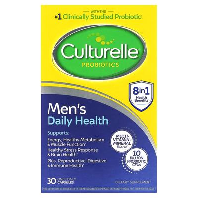 Culturelle, пробиотик, мужское ежедневное здоровье, 10 миллиардов КОЕ, 30 капсул один раз в день