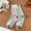 Женские весенне-осенние ретро полосатые цветные носки-гольфы