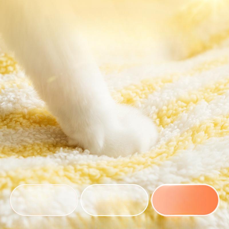 Лежак для кошки Осень и зима Теплый ветрозащитный закрытый лежак для кошки Лежак для кошки Полосатый лежак для собаки Юрта Кровать для питомца