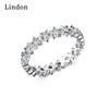 Классическое кольцо Lindon для женщин с цирконом круглой формы, подарок на свадьбу, размер 6-10