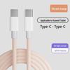 Certified 60W Super Fast Charging Dual USB-C Cable for Apple 15, Huawei, Xiaomi, Honor