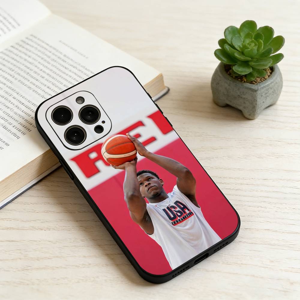 A-Энтони Эдвардс Чехол для телефона для iPhone 17,16,15,14,13,12,11 Plus,Pro Max,XS,Мягкий силиконовый черный чехол