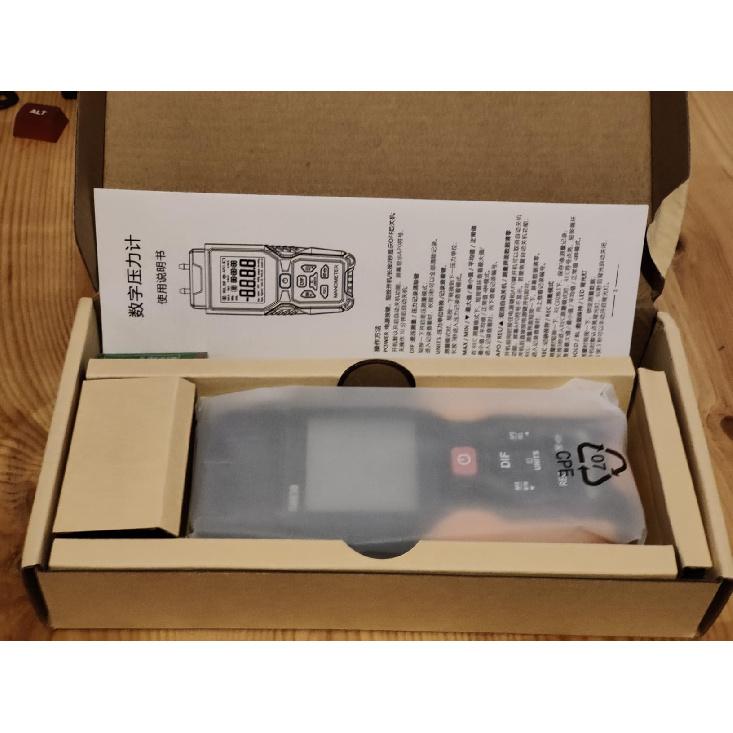 T9-S8830 Digital Manometer ±36.8kPa Dual-Port HVAC Pressure Tester 12 Units 99 Data Storage Backlight