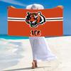 Cincinnati Bengals Logo Print Beach Towel, Large Soft Quick Dry Towel for Beach Camping Swimming
