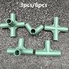 3/6pcs16mm Flower House Tent Connector Right Angle Tee Accessories Bracket Plastic Joint Gardening Tool Greenhouse Clip & Garden Structures