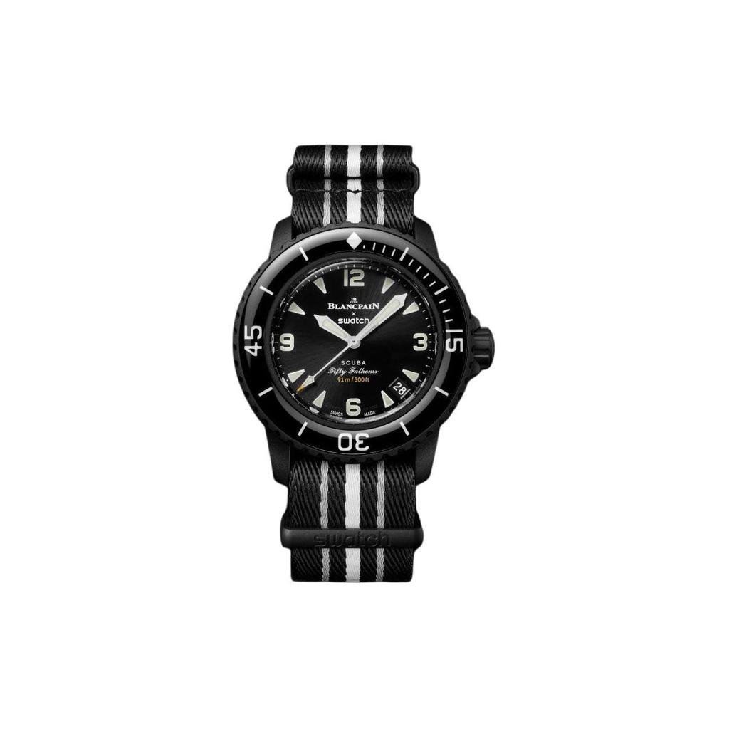 Swatch x Blancpain Scuba Fifty Fathoms Ocean Of Storms Men Watches Black SO35B400