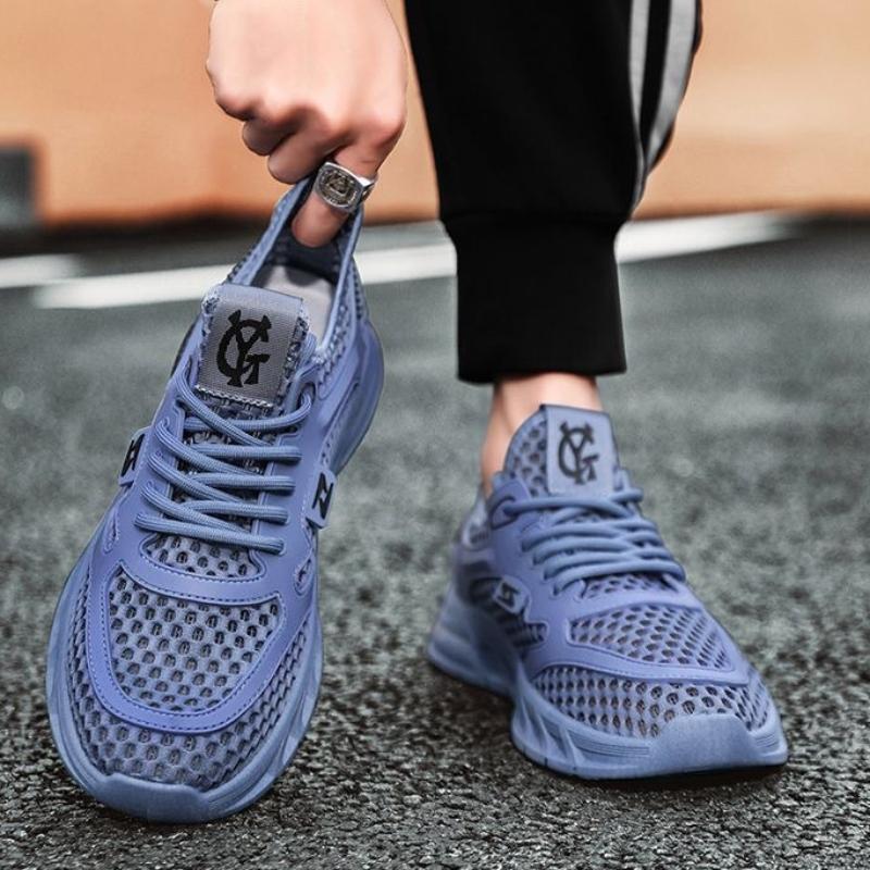 Модные летние мужские кроссовки сетчатая обувь дышащая легкая мужская повседневная обувь на шнуровке прогулочная обувь Tenis Masculino Zapatillas Hombre