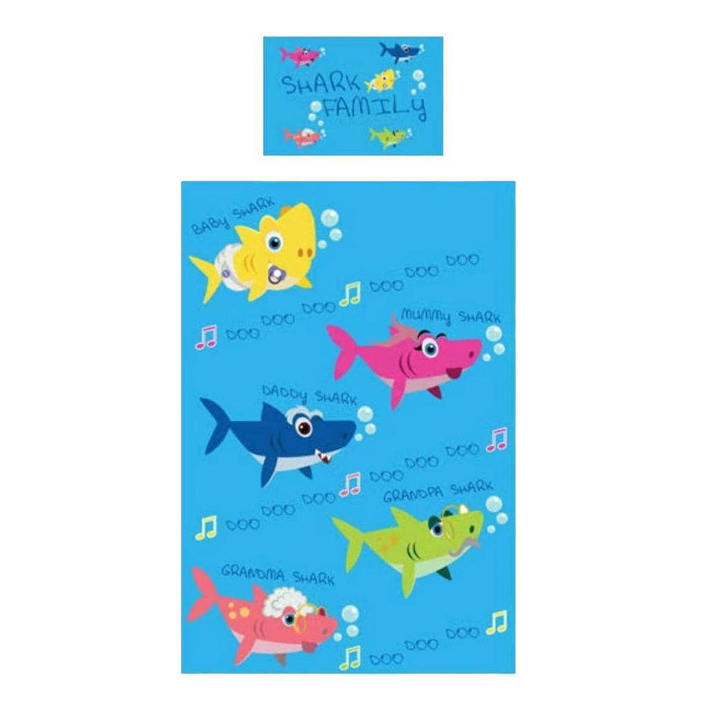 Baby Shark Childrens/Kids Doo Doo Reversible Duvet Cover Set