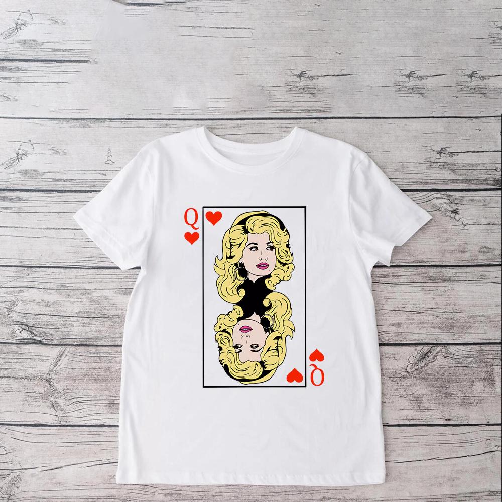 Dolly Parton Tee Dolly Playing Card Tshirt DollyInspired Shirt Queen of Hearts Queen of Dolly Shirt Country Music Shirt Dolly