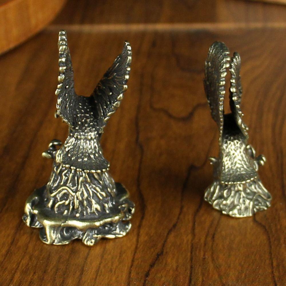 Animal Eagle Statue Solid Brass Eagle Ornaments Realistic Simulation Eagle Wings Ornaments  Bedroom