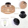 1 шт. Винтажный натуральный плетеный вручную потолочный светильник из пеньковой веревки, скандинавские декоративные светильники для спальни, гостиной, чайного коридора