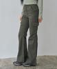 WAARFORWOMAN W1154 Брюки-карго bootcut с D-образным кольцом_Угольный