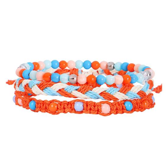 3 шт./компл. плетеный браслет, духовная линия, защита, стабильность, набор восков, плетеный, разноцветный, из бисера, гладкий