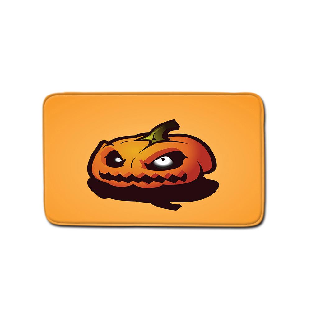 Halloween Shower Curtain Floor Mat Combination Four-Piece Set Bathroom Toilet Carpet Door Mat