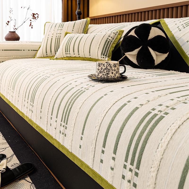 French Premium Chenille Sofa Cushion, All-Season Seat Cushion, Non-Slip Leather Sofa Cover New Cover