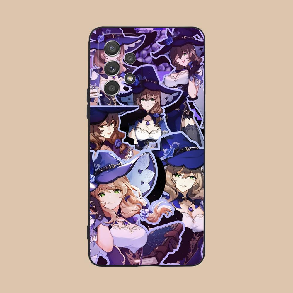 Game GI Lisa Mobile Phone Case for Samsung Galaxy M55 54 42 35 34 33 32 23 22 15 14 13 12 F55 5G Colorful Cover Pretty Luxury