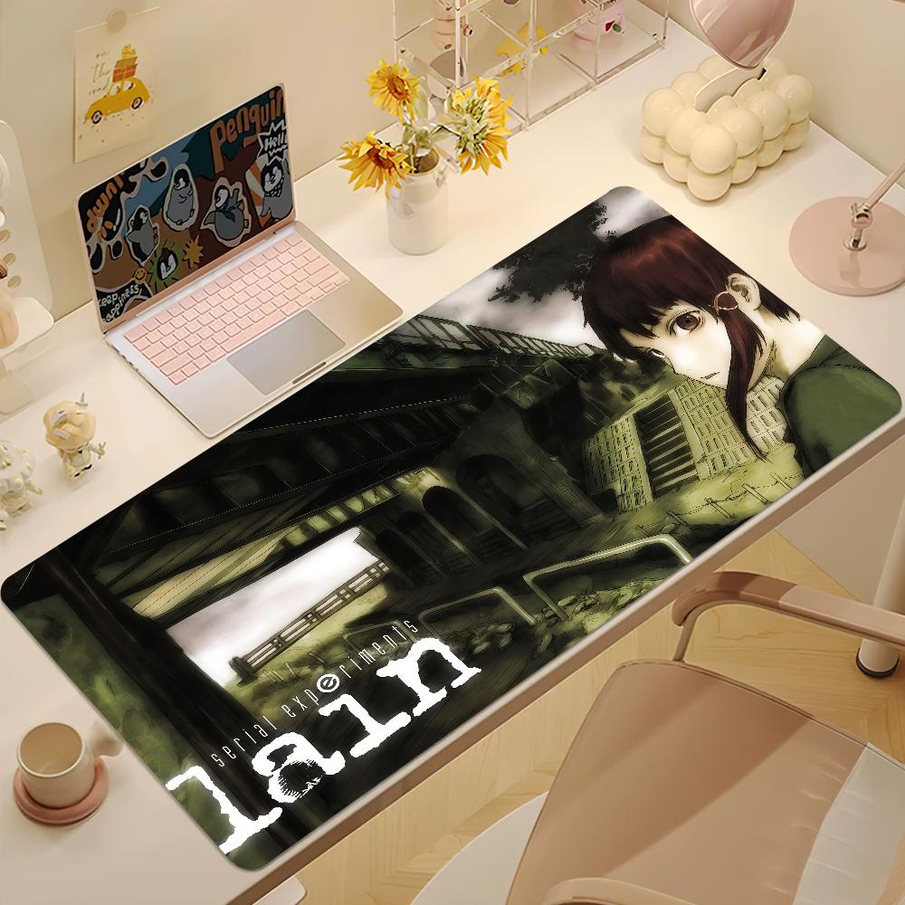 Serial EExperiments Lain Mouse Pad Large NonSlip Lockedge Desktop Computer Desk Mat Keyboard Mousepad Office Gamer Student