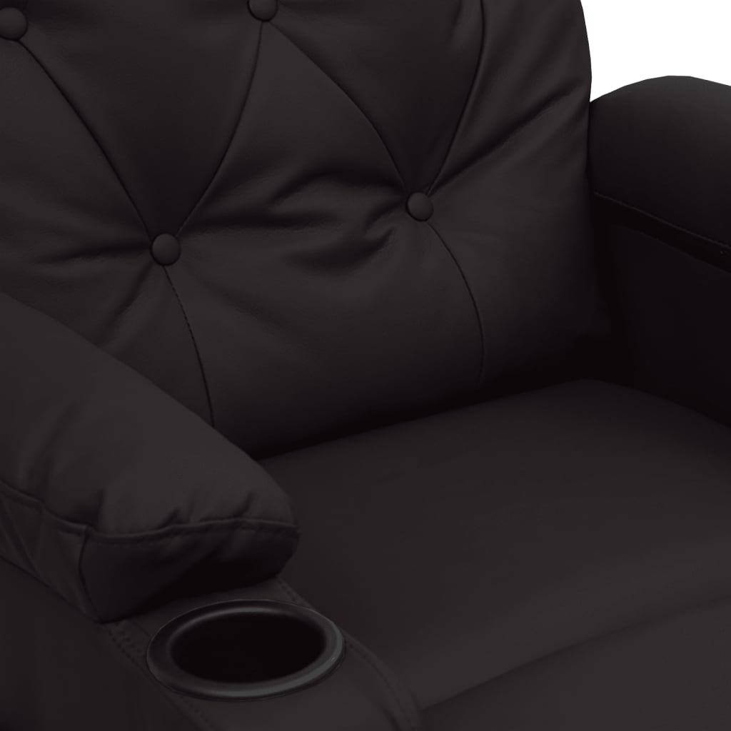 Recliner Chair Black Artificial Leather