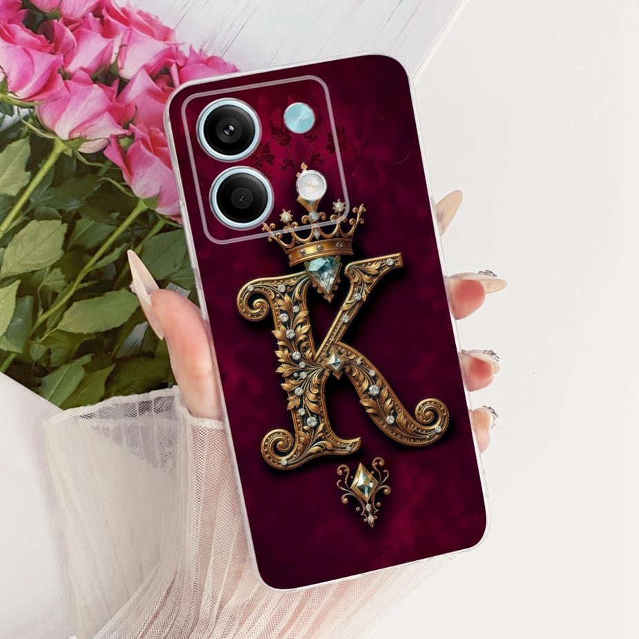 Чехол для Xiaomi Redmi Note 13 4G Чехол Redmi Note13 Pro Милая Корона Буквы Чехол Мягкий Тонкий Чехол для Телефона Для Redmi Note 13 Pro Plus Корпус