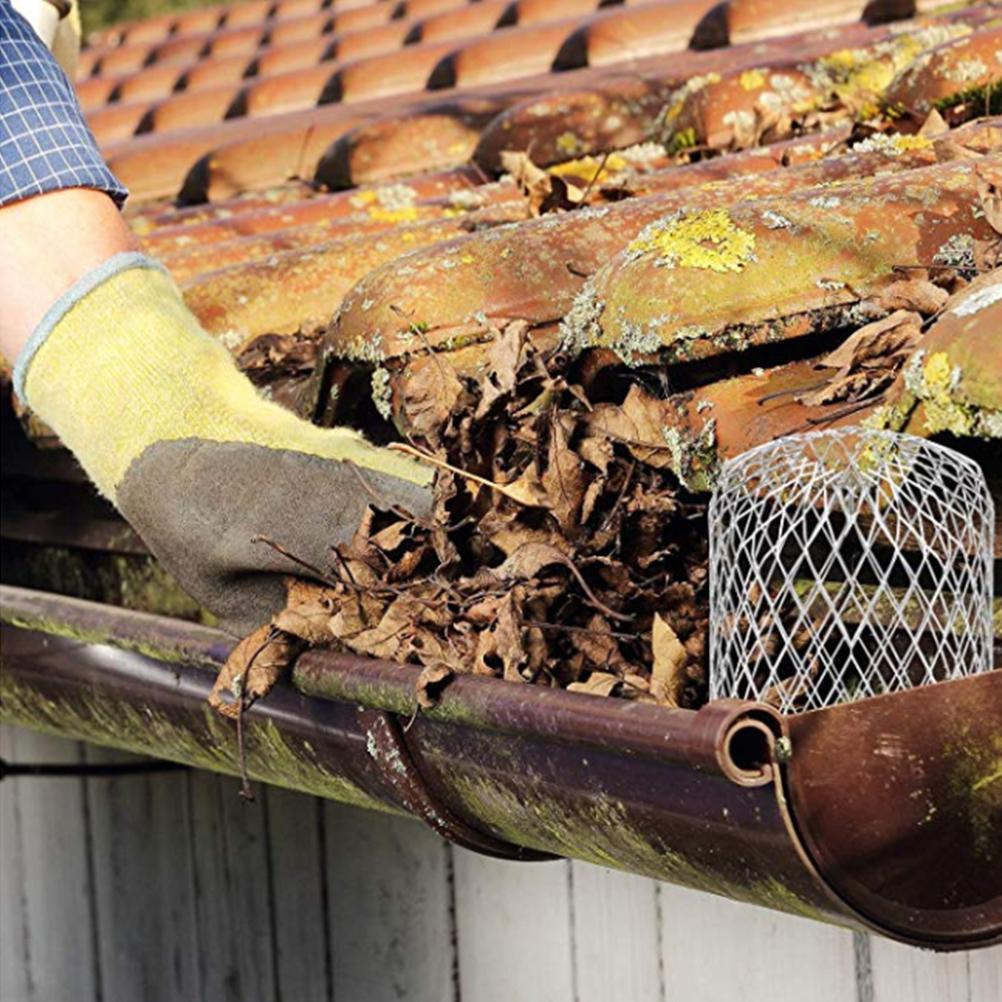 Lightweight Aluminum Gutter Guard Strainer Mesh Gutter Downspout Guard for Leaf Rain Filter