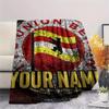 1PC Custom Name FC Union Berlin Patterned Flannel Blanket Suitable For All Seasons for Home Decor Warmth and Comfort Gifts Holiday Present