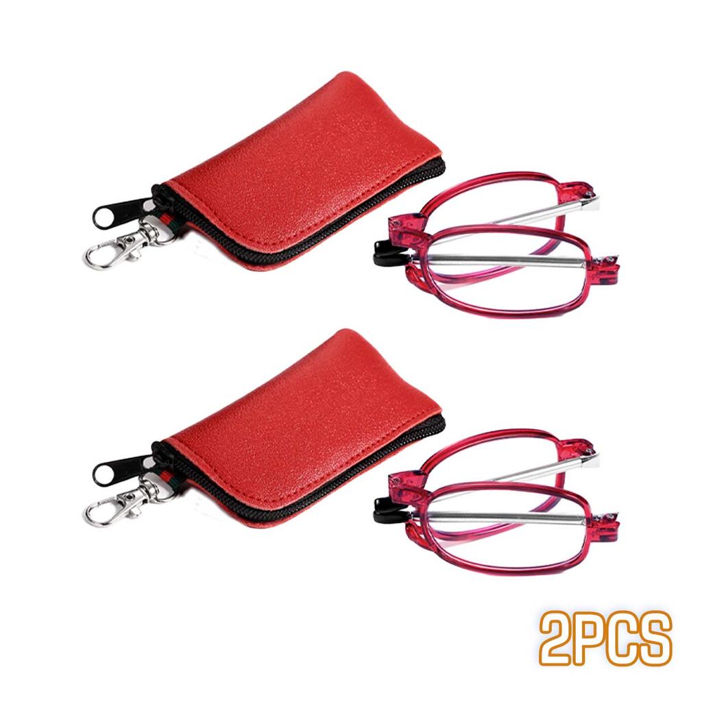 Портативные складные очки для чтения с чехлом-брелоком, защищающие от синего света, пресбиопические для женщин и мужчин, ультралегкие, для дальнозоркости