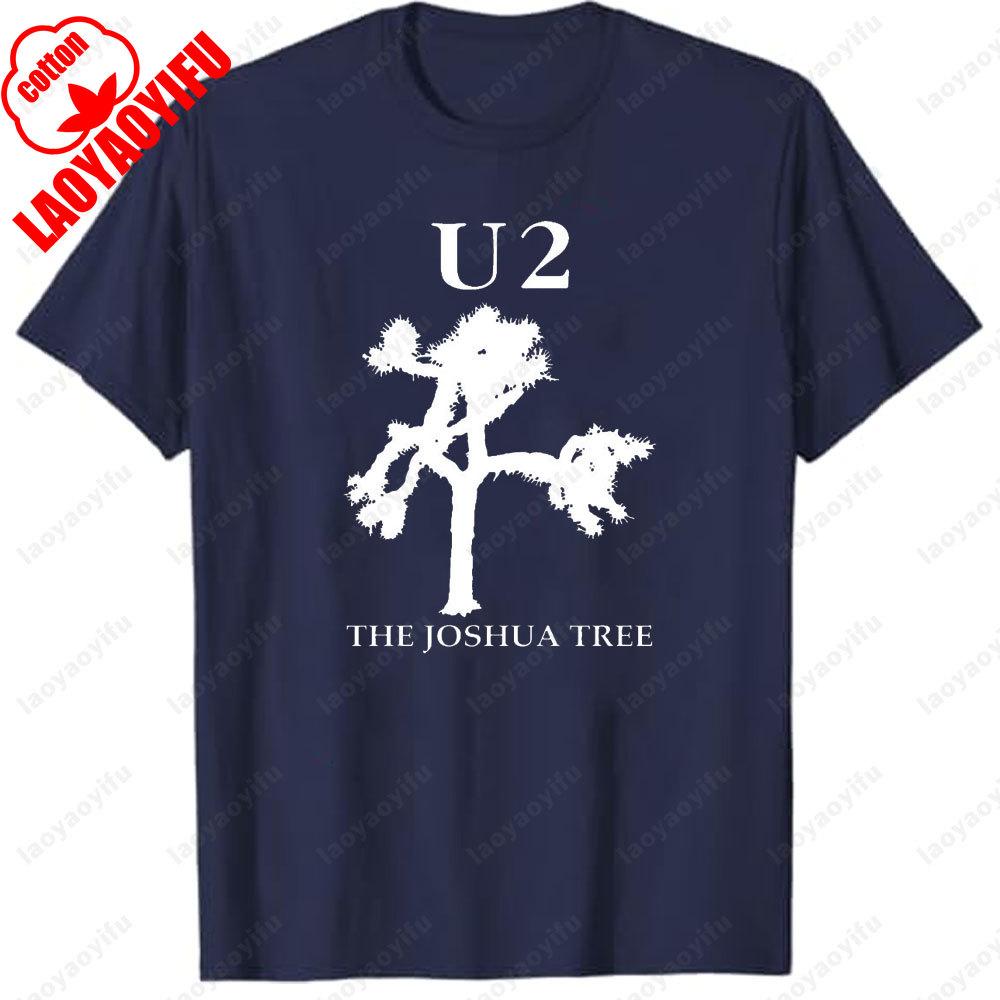 Vintage U2 Rock Band Live The Joshua Tree World Tour 1987 T-Shirt Fan Gift Casual Style Ropa Hombre Classics Graphic T Shirts