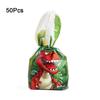 50 шт. Пластиковые пакеты для конфет с кроличьими ушками, мультяшные многостильные пакеты с длинными ушками кролика, милые пакеты для упаковки печенья с животным узором, печенье
