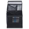 Pen Holder Metal Rectangular Grid Pencil Container Black Desk Storage Box for Office