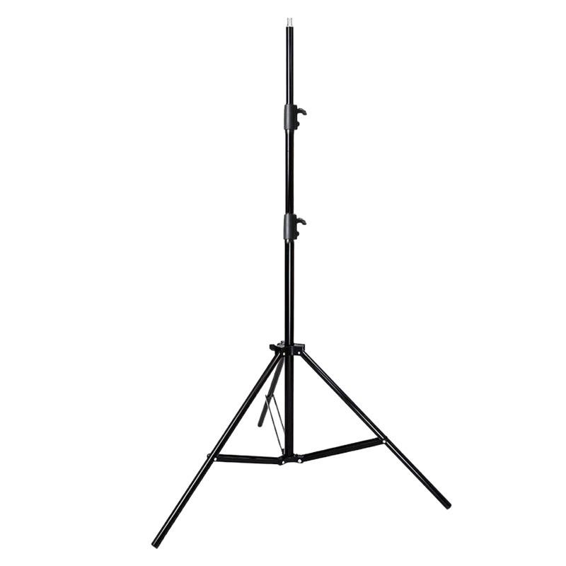 2.8m Heavy-Duty Tripod Flash Stand with Green Screen & Built-in Spring for Photography & Stage Lighting