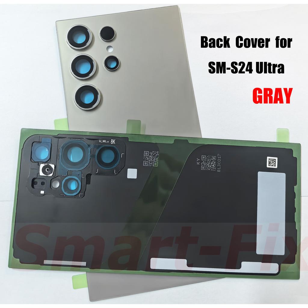 (новый)Задняя крышка аккумулятора OEM для SM-S24 Ultra 24ULTRA S24U 5G Стеклянная задняя крышка аккумулятора Задний корпус Задняя крышка