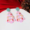Elegant Sweet Girl Fashion Earrings: Creative Cartoon Christmas Tree Studs