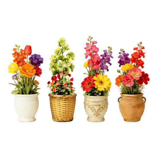 Window Decals Spring Garden Design Double-Sided Visibility Electrostatic Adsorption Glass Sticker Home Shop Window Decoration