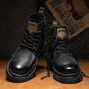 Мужские повседневные кожаные ботинки на высокой подошве, ботинки-дезерты для отдыха, ботинки для мотокросса, универсальные мужские ботильоны