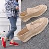 Large Size Women's Shoes 43 Soft-soled Loafers Flat-soled Casual Doudou Shoes One-pedal Lazy Women's Shoes