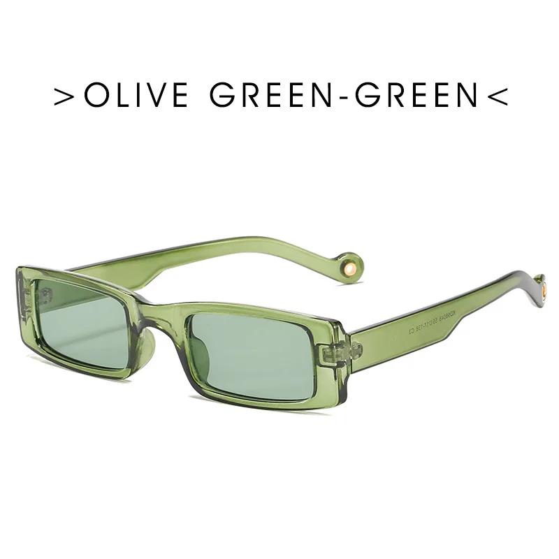 Женские солнцезащитные очки Ретро Маленькие квадратные солнцезащитные очки Модные Прямоугольные солнцезащитные очки Защита от УФ-лучей Очки