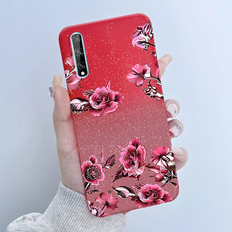 Чехол для телефона Huawei Y8p Дизайн 'Девочка с цветами' Мягкий силикон ТПУ Задняя крышка для Huawei P Smart S Y 8p HuaweiY8p AQM-LX1 Чехлы