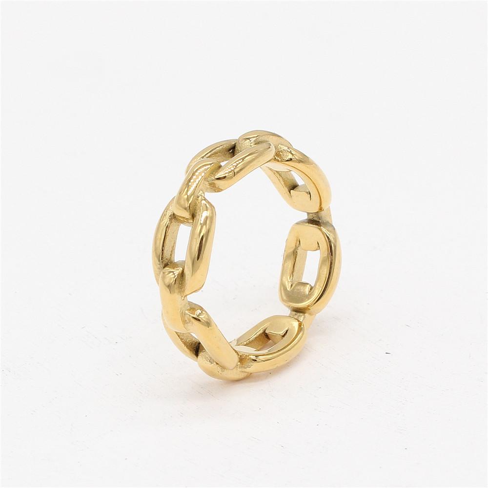 2026 Fashion Simple European and American Cold Wind Chain Jewelry Accessories Party Gift Ring